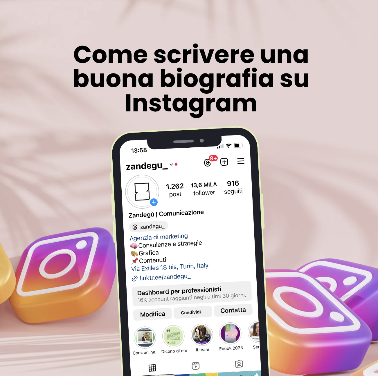 biografia su instagram