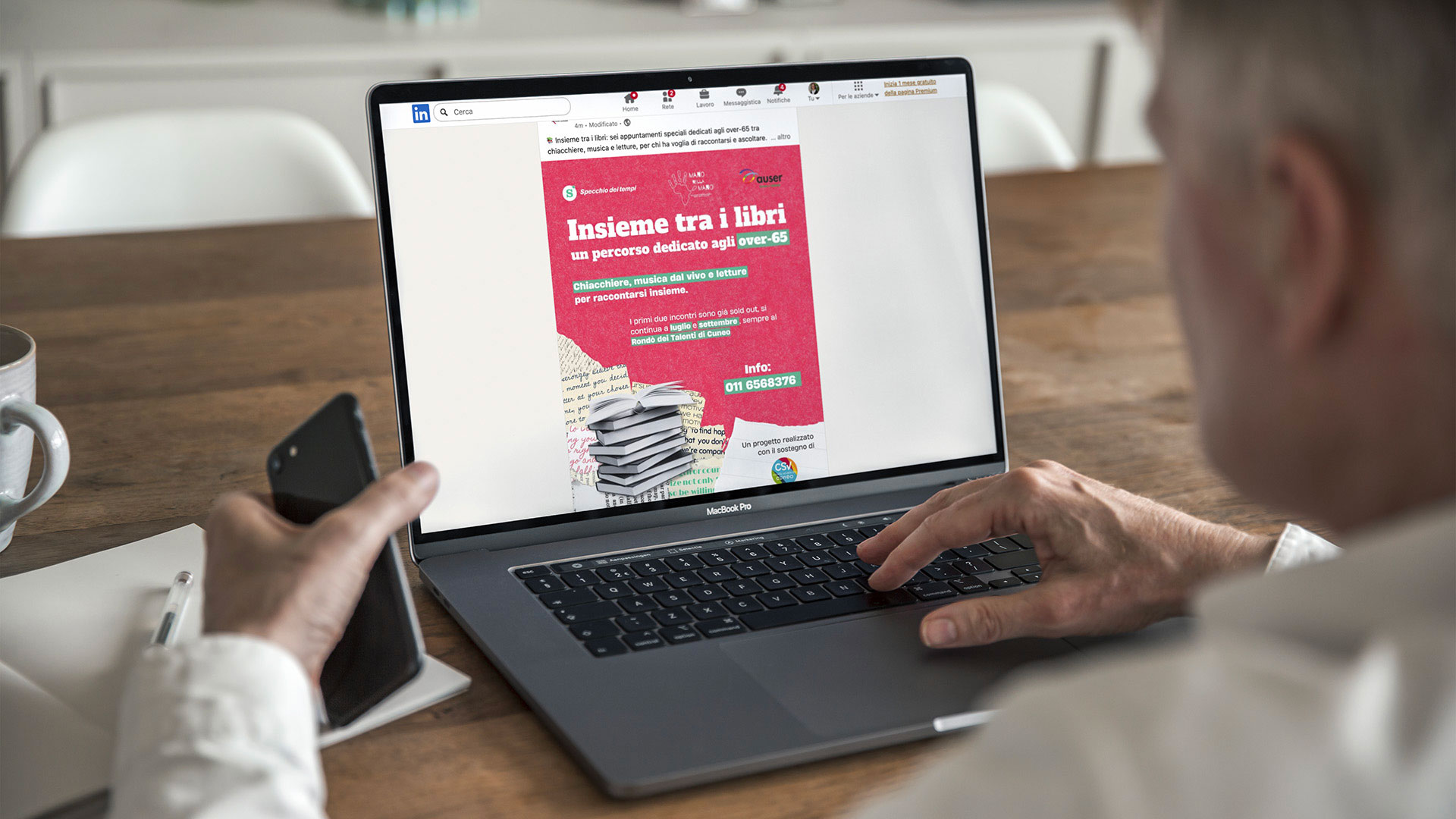 mockup LinkedIn fondazione la stampa