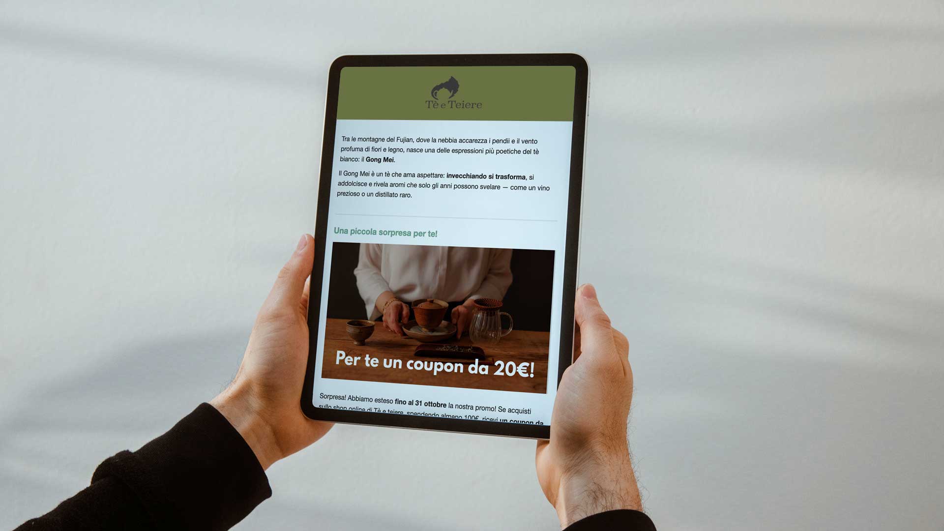 mockup newsletter te e teiere